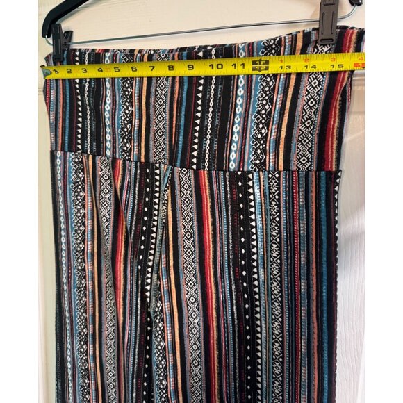 Boho Maxi Skirt Multicolor Striped Pattern XL Size Coco Womens - Picture 4 of 9